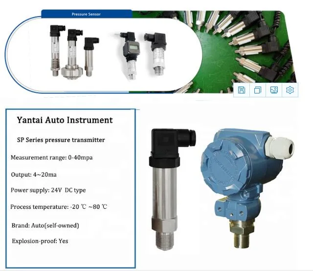 250 Bar Presion Pressure Measurement Transducer Sensor Absolute Vacuum Pressure Transmitter