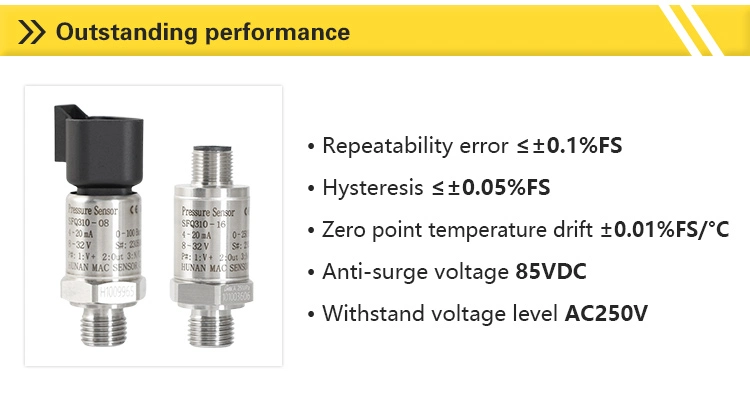 Macsensor Sputtered Thin Film Heavy Duty Hydraulic Pressure Sensor Transducer Transmitter